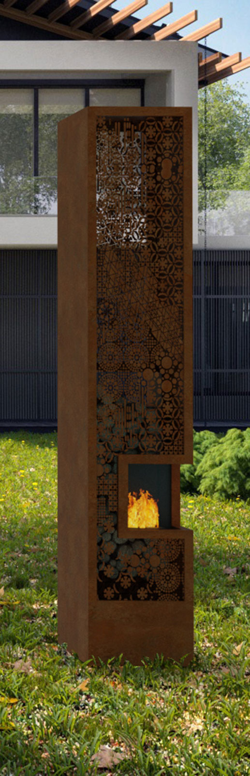 kominek ogrodowy_palenisko orodowe_corten