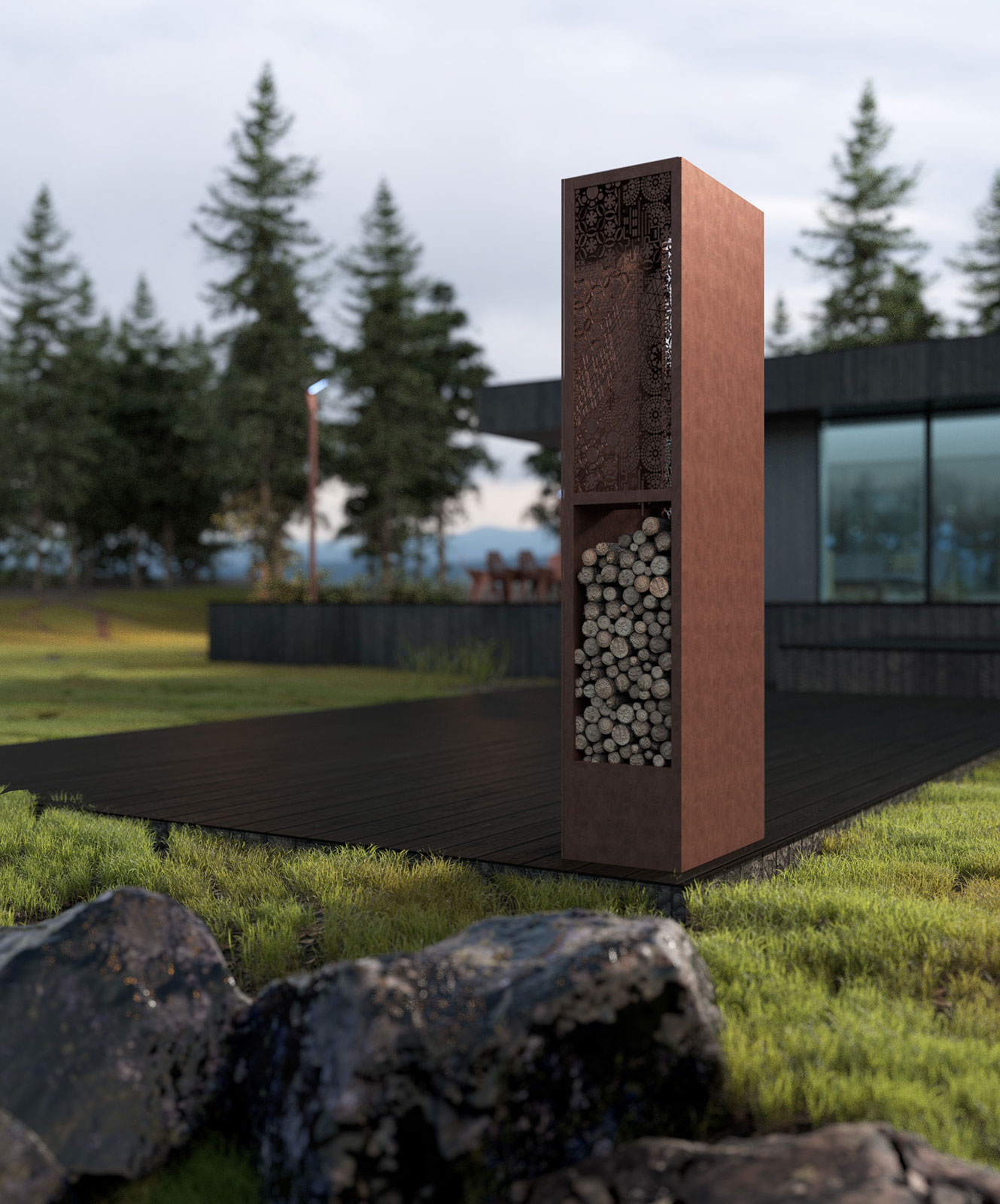 kominek ogrodowy_palenisko orodowe_corten